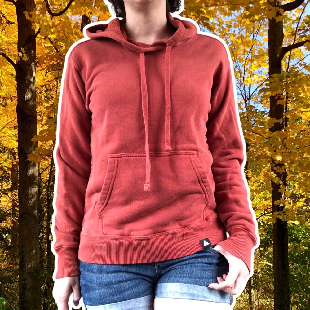 American Giant Burnt Pepper Red Premium Midweight Pullover Hoodie, Size Small